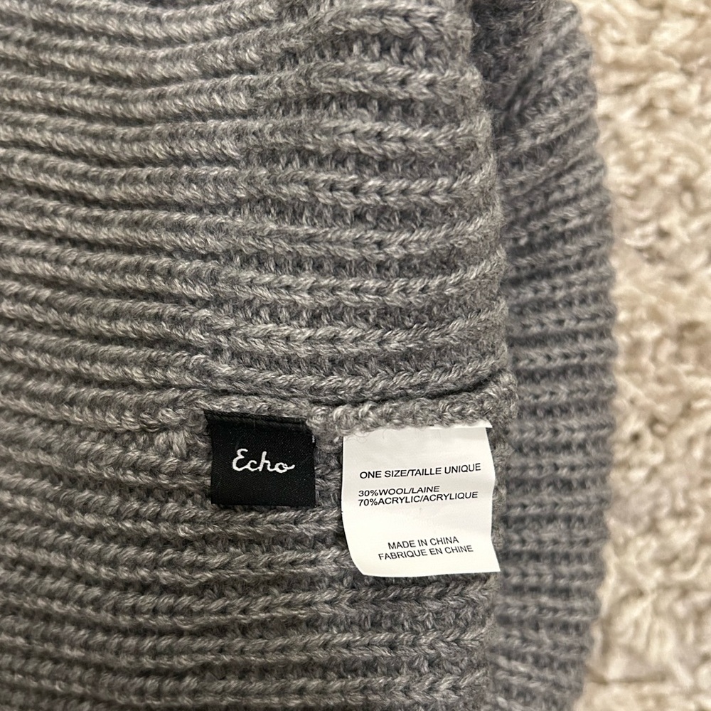 Gray Partial Wool Beanie - image 2